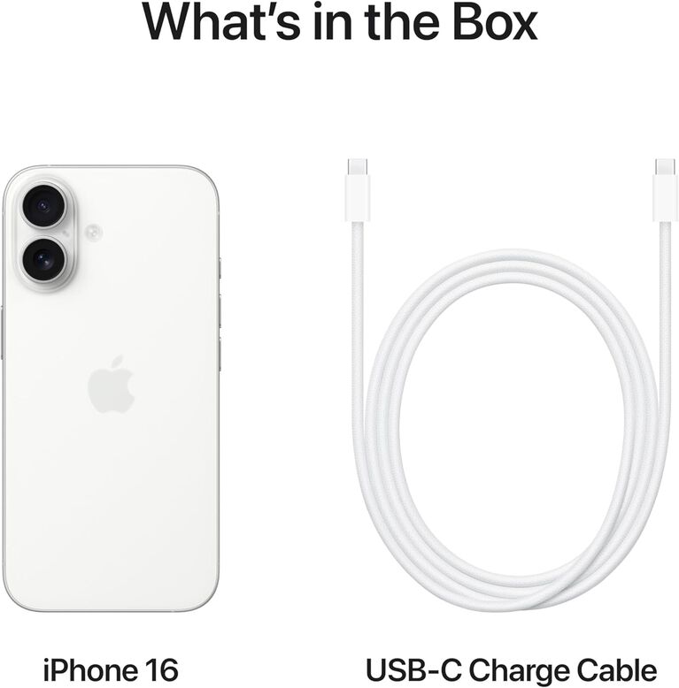 APPLE IPHONE 16 128GB WHITE, , hi-res